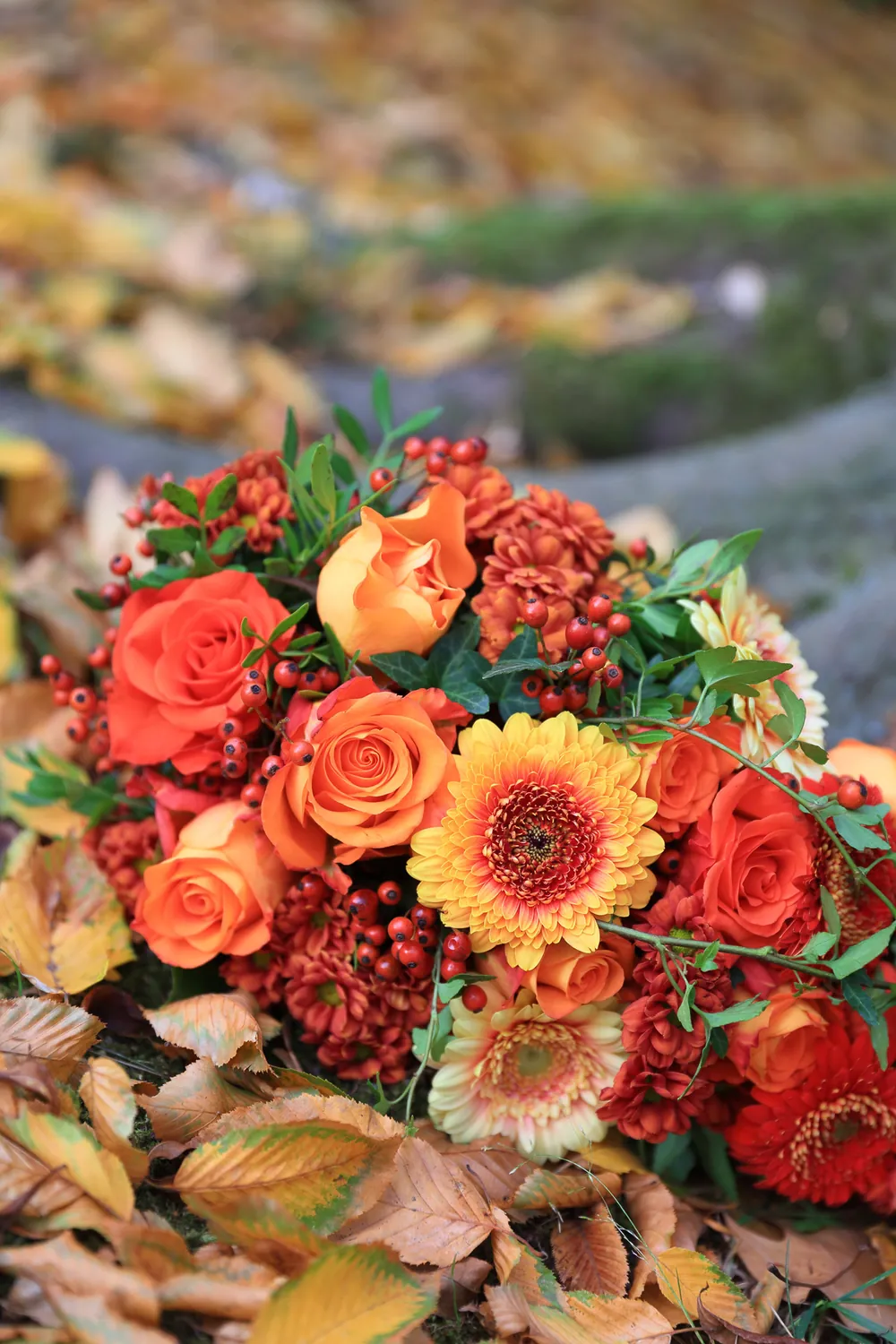 Außergewöhnlicher herbstlicher Brautstrauß